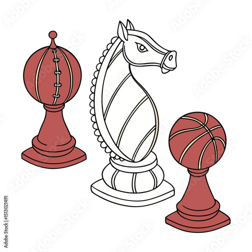 A set of realistic color Clay Showpieces vector white clean background