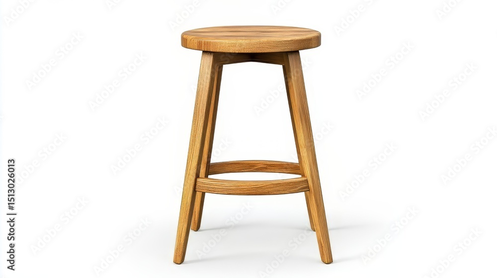 Wooden bar stool isolated on transparent background Wooden bar stool isolated on transparent background