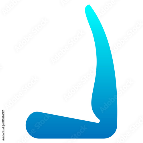 Car seat glyph gradient icon
