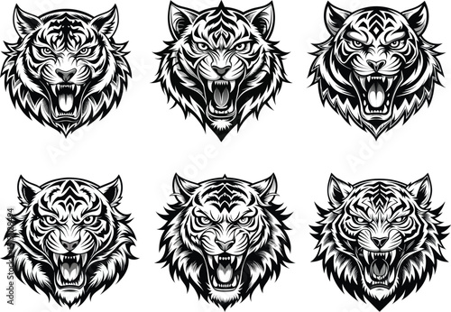 Tiger Head Tattoo Design Collection