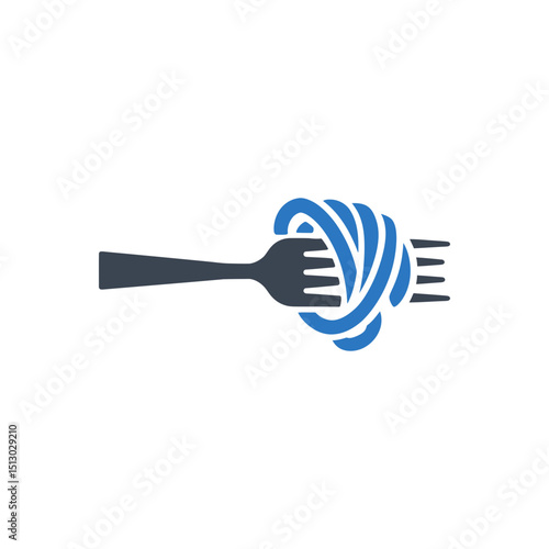 Fork Twirling Pasta Noodles Icon