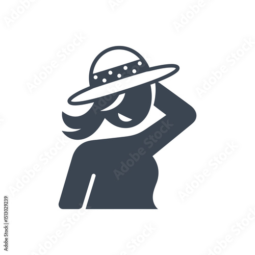 Woman Hat Pose Icon