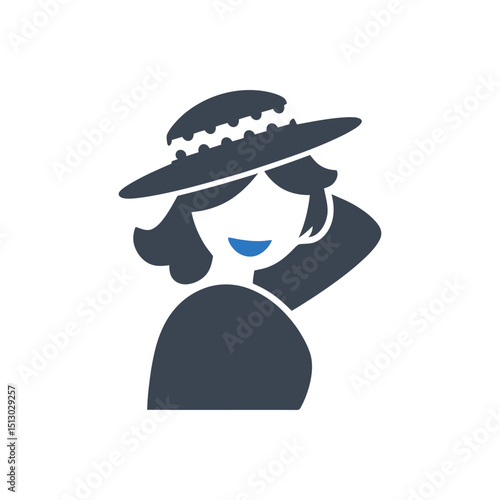 Woman Hat Smile Icon