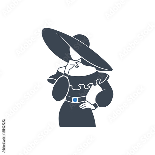 Elegant Woman Hat Icon
