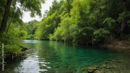pur untouched green nature and clean water