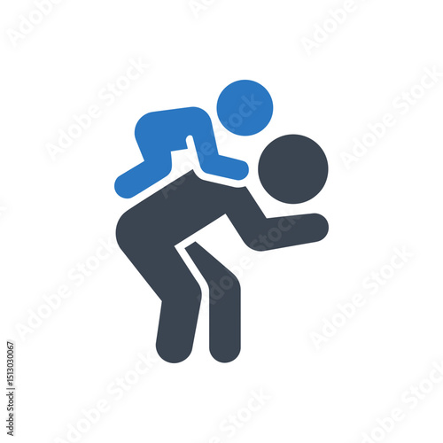 Playful Child Ride Icon