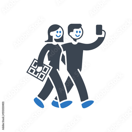 Tourist Couple Icon