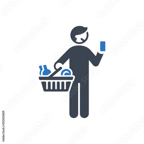 Online Grocery Order Icon