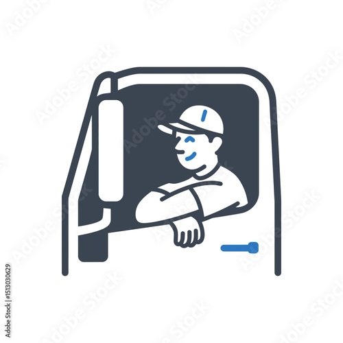 Truck Driver Resting Icon