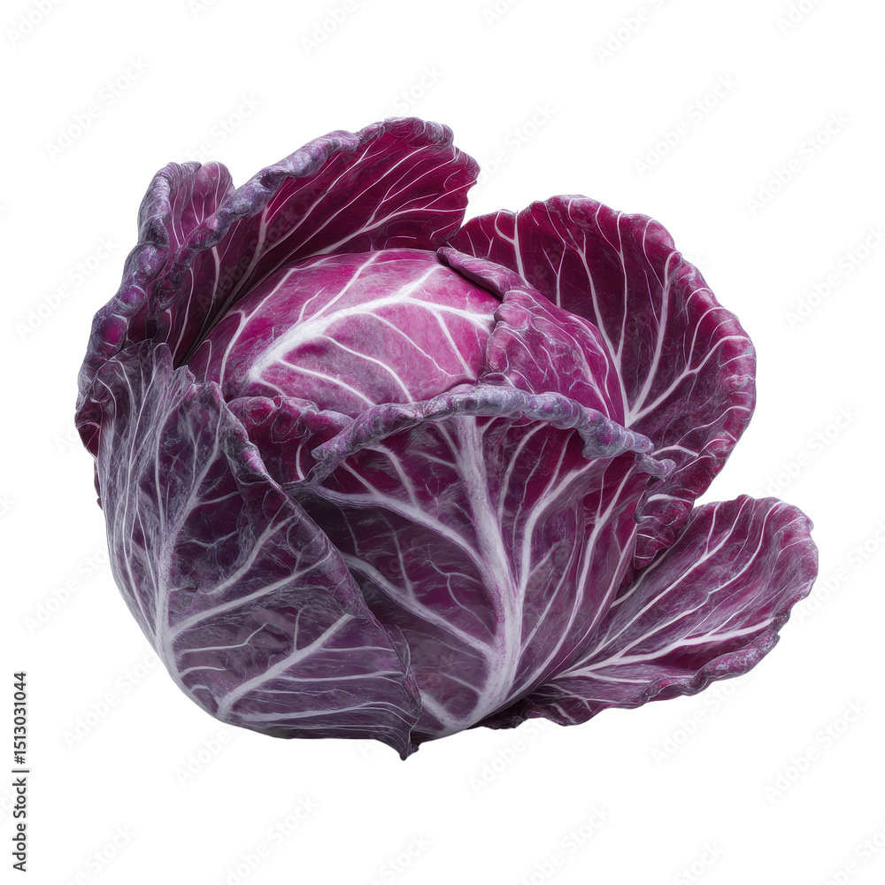 Obraz premium Vibrant Red Radicchio Cabbage Fresh Healthy Vegetable Close Up Shot