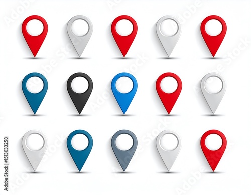 Free Download Map markers in various colors - GFXLoad