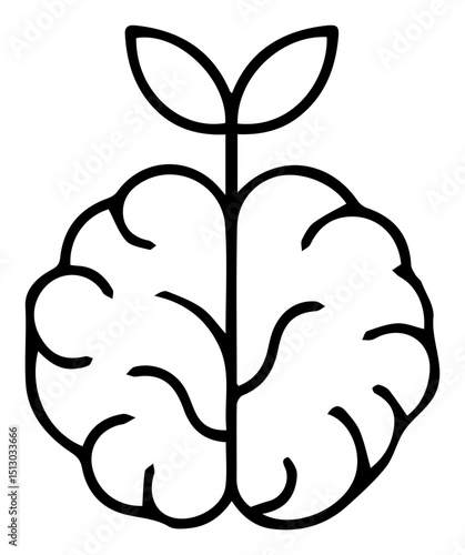 Cultivating Ideas A Brain Sprout Symbol for Growth and Development