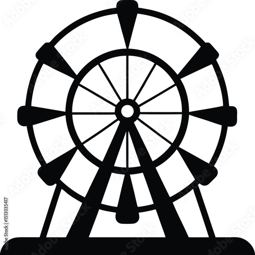 Classic Ferris Wheel Icon  A Timeless Symbol of Amusement and Excitement