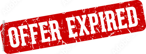 offer expired rectangular sign. offer expired stamp