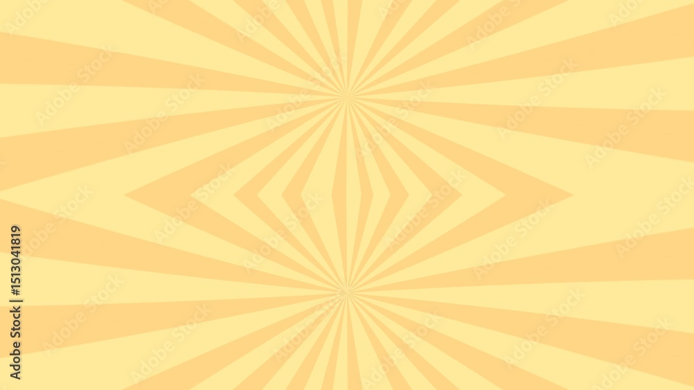 Obraz premium Abstract hypnotic yellow swirl tunnel background with smooth curves and optical illusion effect