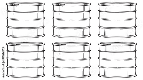 Industrial Bitumen Drum With Safety Label  