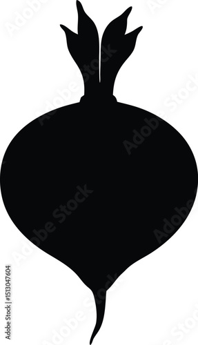 beetroot silhouette vector symbol