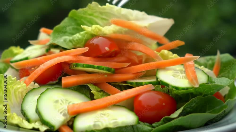 Colorful fresh vegetable salad dish Colorful fresh vegetable salad dish