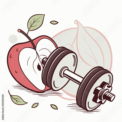 illustration of a dumbbell