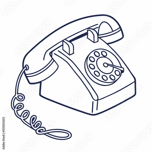 retro telephone vector illustration