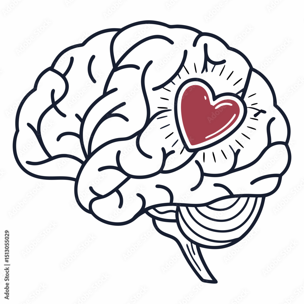 Fototapeta premium human brain with heart