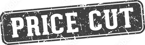 price cut rectangular sign. price cut stamp