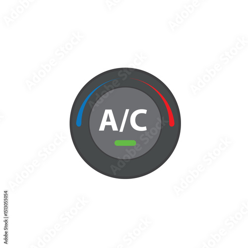 Air conditioner control button. It's cold and warm. Vector illustration.