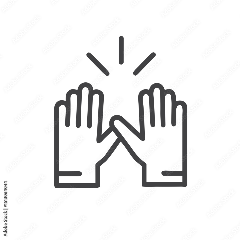 High Five Icon for Dating App Match Celebration, Connection Success Acknowledgment, Positive Interaction Recognition and Mutual Interest Confirmation Features High Five Icon for Dating App Match Celebration, Connection Success Acknowledgment, Positive Interaction Recognition and Mutual Interest Confirmation Features