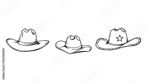 Cowboy Hat On Wooden Fence Icon  