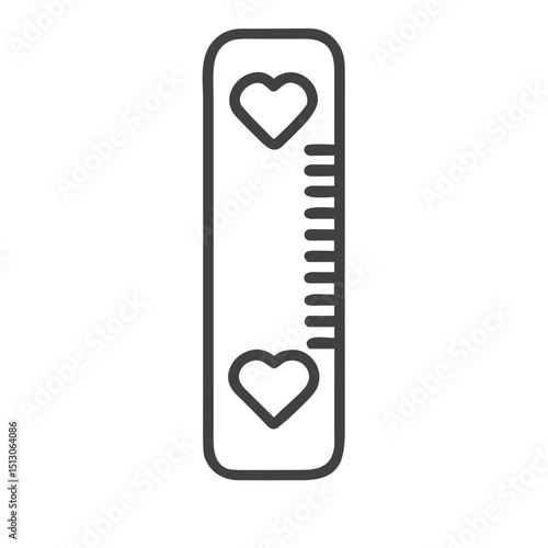 Love Meter Icon for Dating App Compatibility Testing, Attraction Measurement Features, Relationship Strength Indicators and Romantic Connection Level Visualization Tools