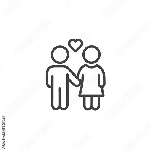Soulmate Icon for Dating Websites - Vector Graphic for Perfect Match Features, Compatibility Testing and Long-Term Relationship Finding Platforms