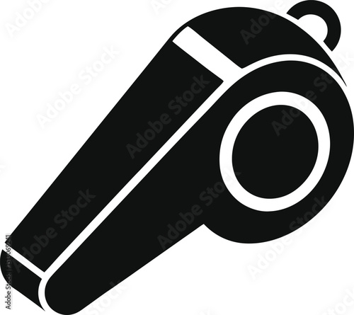 whistle silhouette vector illustration on transparent background
