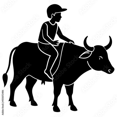 black and white cow