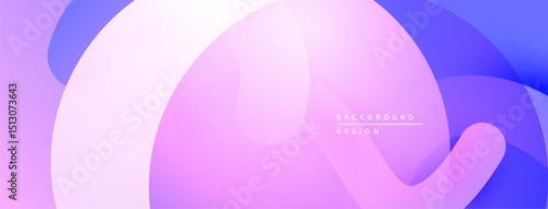 Abstract fluid shapes, purple hues blend into blue. Modern design, smooth gradients create dynamic composition. Minimalist background.