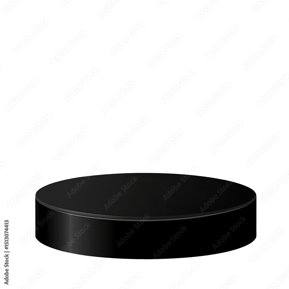 A black circular platform A black circular platform