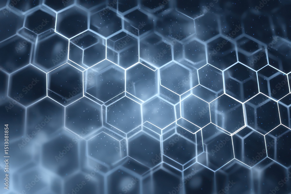 Fototapeta premium Digital communication designs enhanced with a hexagonal patterned backdrop for tech innovation.