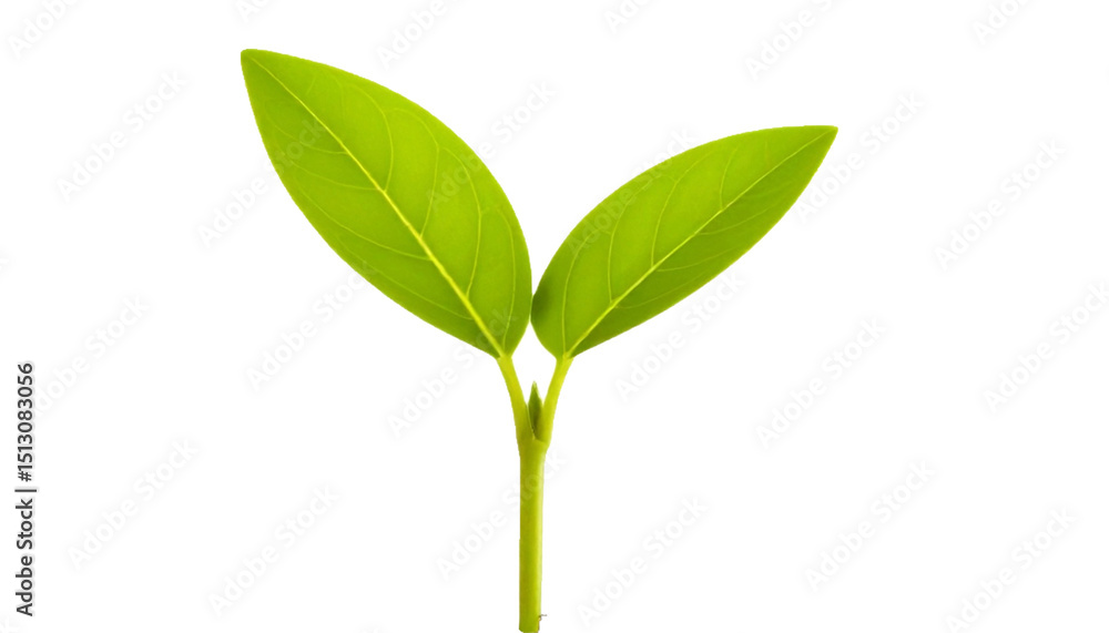 Obraz premium green sprout isolated on white background
