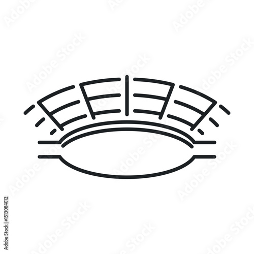 Circus arena round stage icon designed in vector style for modern graphic applications and digital projects