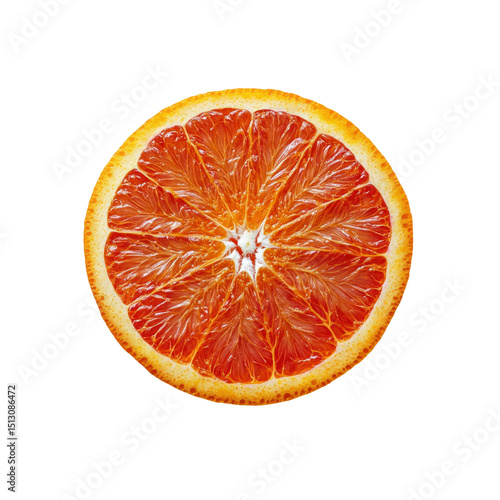 Vibrant Cross-Section of a Blood Orange