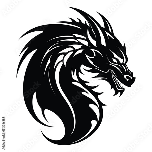 Dragon brand logo concept vector art icon