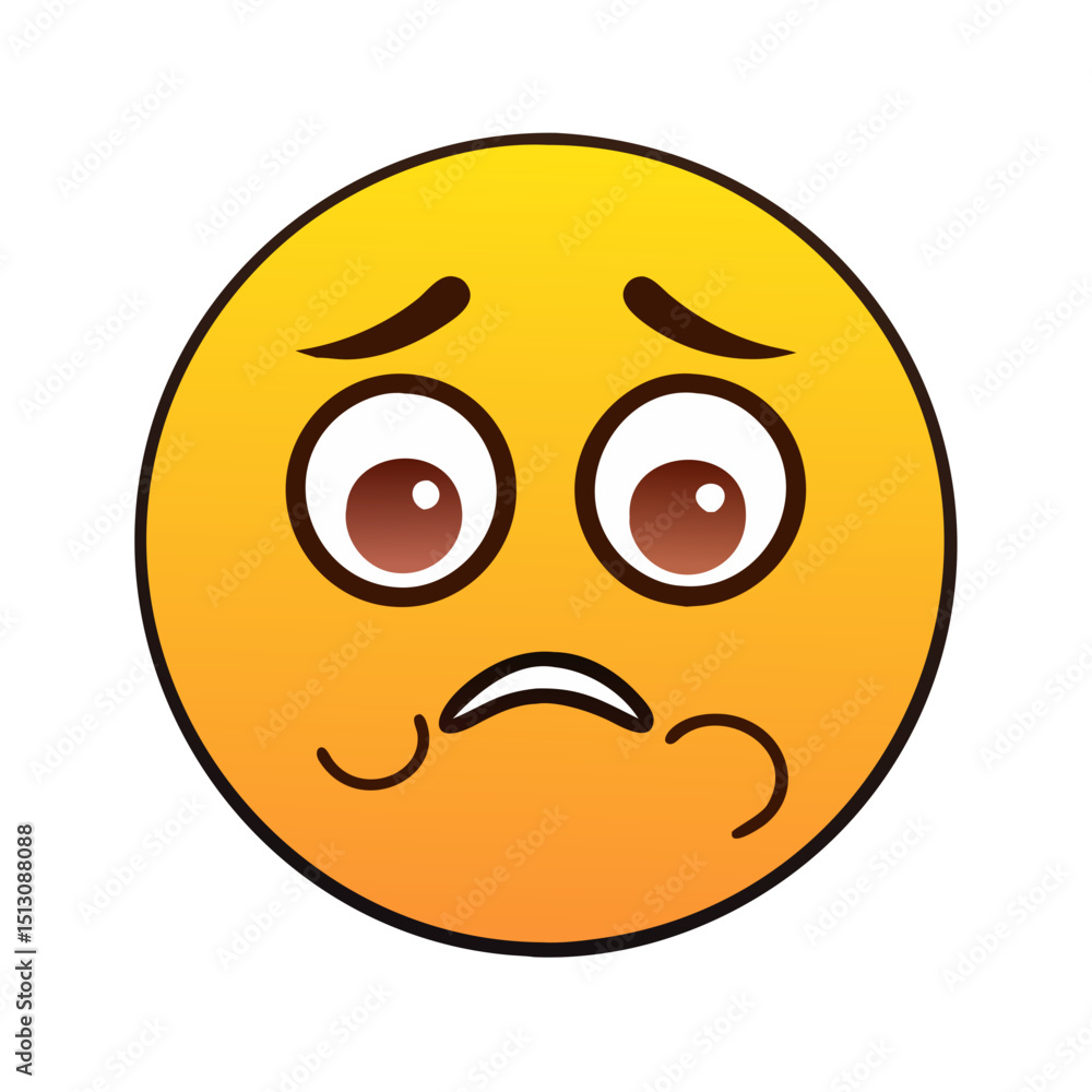 Fototapeta premium Worried emoji Face reactions 