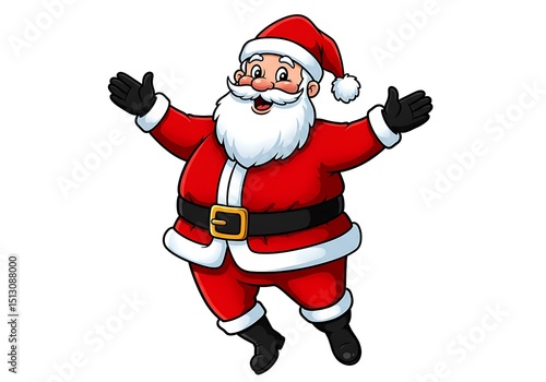 Foto Cheerful santa claus character illustration.