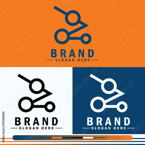 A modern and simple minimalist logo design for use in various businesses. This logo can be used for technology, fashion, or other companies.