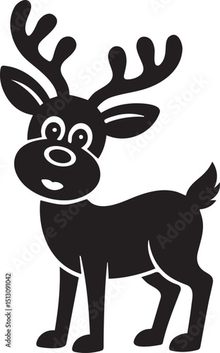 A reindeer silhouette vector illustration