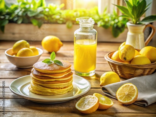 Lemon Morning: Bright Citrus Breakfast Photoshoot, Juicy Fruit, Refreshing Drink