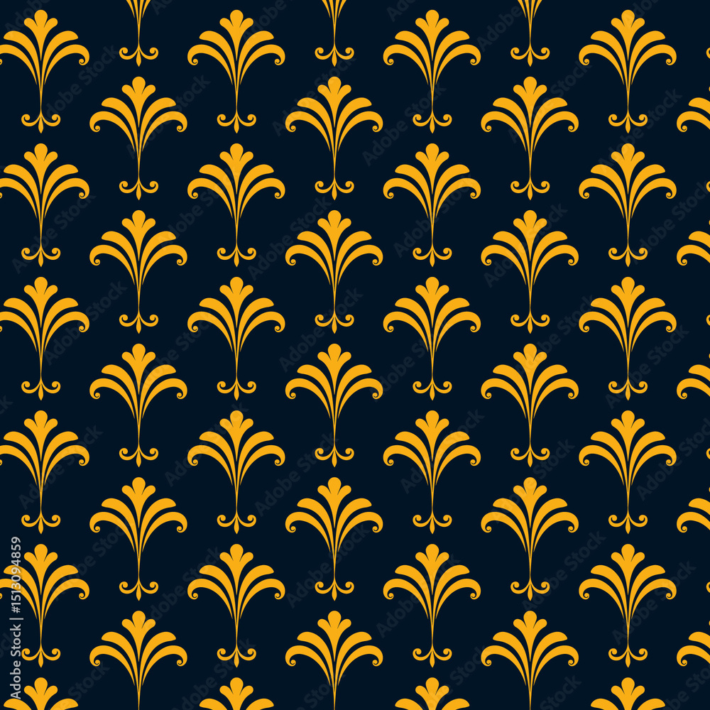 seamless pattern with golden flowers seamless pattern with golden flowers