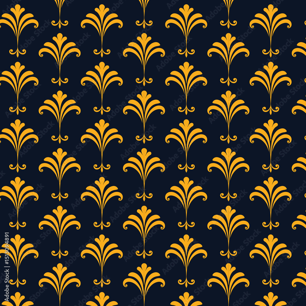 seamless pattern with golden flowers seamless pattern with golden flowers