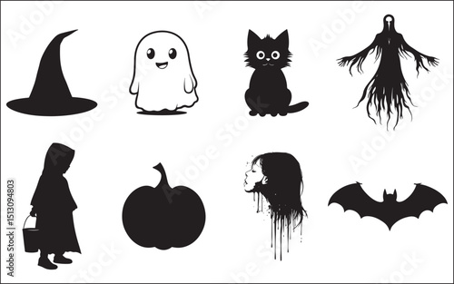 halloween icons set