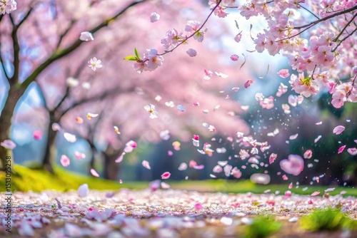 Kyoto Cherry Blossom Petals: Soft Pink Serenity, Close-Up Japan Nature Photography