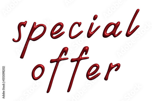 Special offer lettering 3d word Template for marketing ad, print, web, banner, poster, flyer